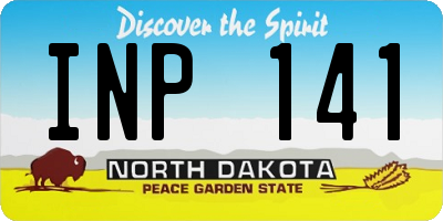 ND license plate INP141