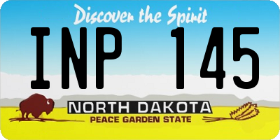 ND license plate INP145