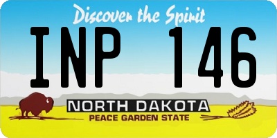 ND license plate INP146