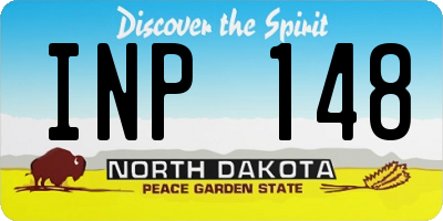 ND license plate INP148