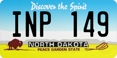 ND license plate INP149