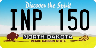 ND license plate INP150