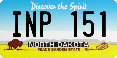 ND license plate INP151