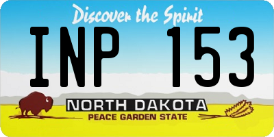 ND license plate INP153