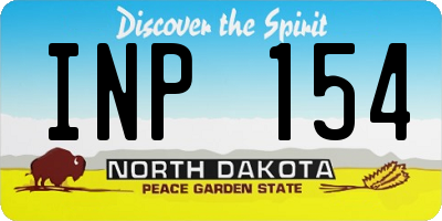 ND license plate INP154