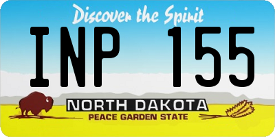 ND license plate INP155