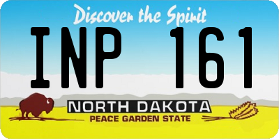 ND license plate INP161