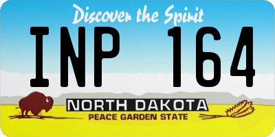 ND license plate INP164