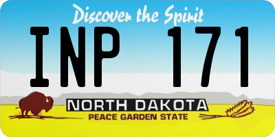 ND license plate INP171