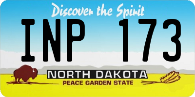 ND license plate INP173
