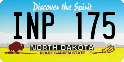 ND license plate INP175