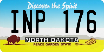 ND license plate INP176