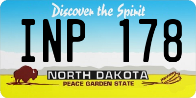 ND license plate INP178