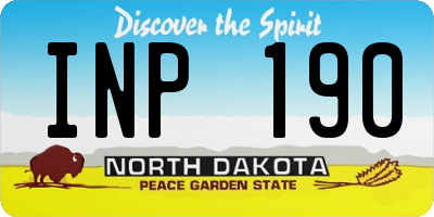 ND license plate INP190