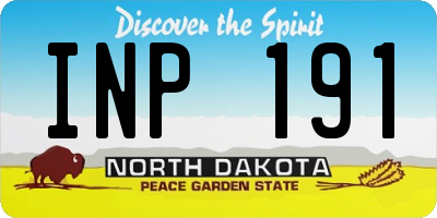 ND license plate INP191