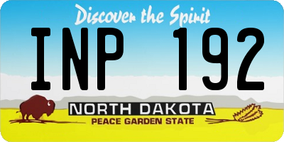 ND license plate INP192