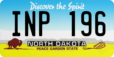 ND license plate INP196