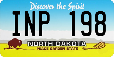 ND license plate INP198