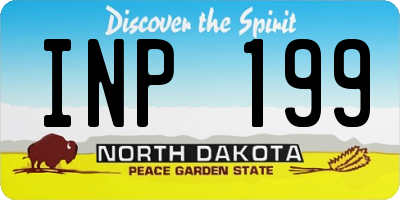 ND license plate INP199