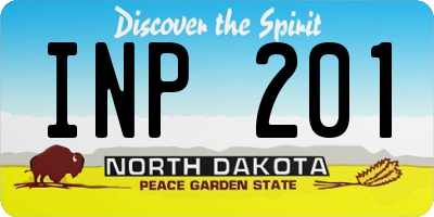 ND license plate INP201