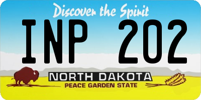 ND license plate INP202