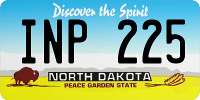 ND license plate INP225