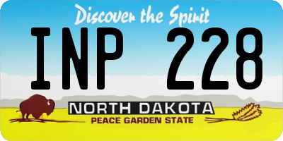 ND license plate INP228
