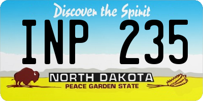 ND license plate INP235