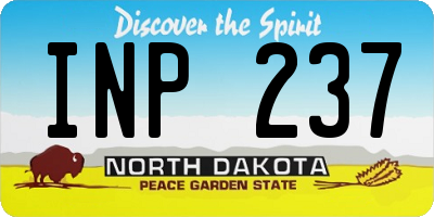 ND license plate INP237