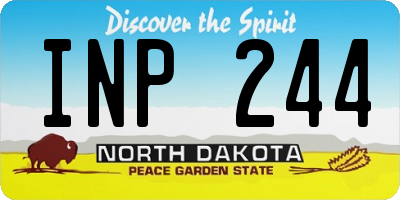 ND license plate INP244