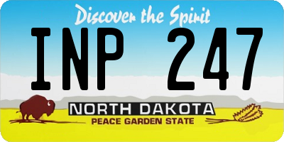 ND license plate INP247