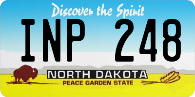 ND license plate INP248
