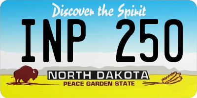 ND license plate INP250
