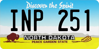 ND license plate INP251