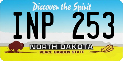 ND license plate INP253