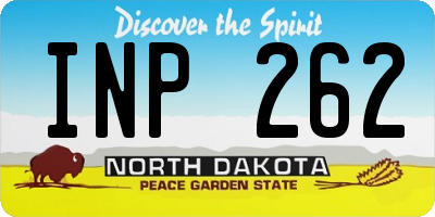 ND license plate INP262