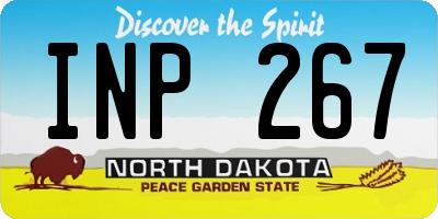 ND license plate INP267