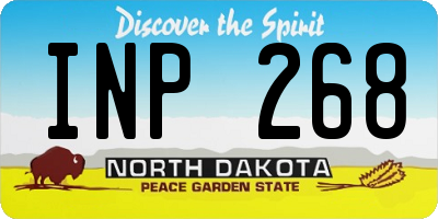 ND license plate INP268