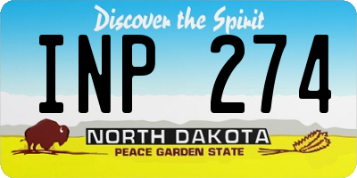ND license plate INP274