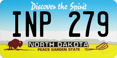 ND license plate INP279