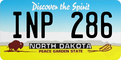ND license plate INP286