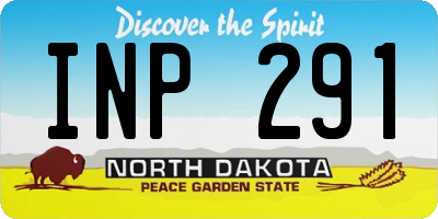 ND license plate INP291
