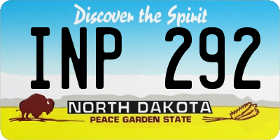 ND license plate INP292