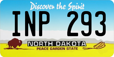 ND license plate INP293