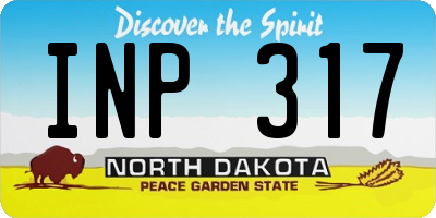 ND license plate INP317