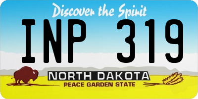 ND license plate INP319