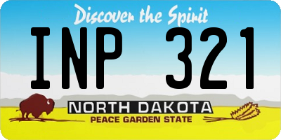 ND license plate INP321