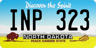 ND license plate INP323