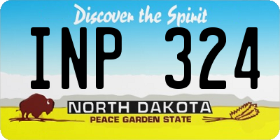 ND license plate INP324