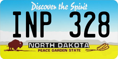 ND license plate INP328